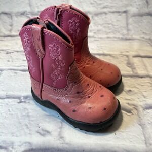 Roper‎ Kiddie Boots Size 3 Pink Western Cowboy